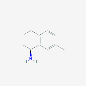 molecular formula C11H15N B7893285 (1S)-7-Methyl-1,2,3,4-tetrahydronaphthylamine 