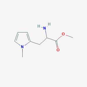 molecular formula C9H14N2O2 B7893287 Methyl 2-amino-3-(1-methyl-1H-pyrrol-2-yl)propanoate 