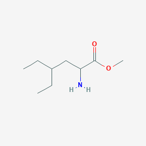 molecular formula C9H19NO2 B7893291 Methyl 2-amino-4-ethylhexanoate 