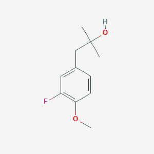 molecular formula C11H15FO2 B7893321 1-(3-Fluoro-4-methoxyphenyl)-2-methyl-2-propanol 