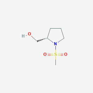 molecular formula C6H13NO3S B7893341 [(2S)-1-Methanesulfonylpyrrolidin-2-yl]methanol 