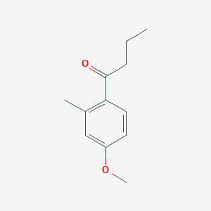 molecular formula C12H16O2 B7893349 4'-甲氧基-2'-甲基丁苯酮 CAS No. 54696-06-9