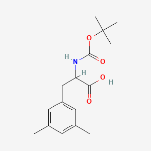 molecular formula C16H23NO4 B7893375 2-{[(Tert-butoxy)carbonyl]amino}-3-(3,5-dimethylphenyl)propanoic acid 