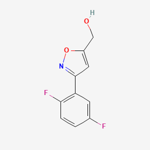 molecular formula C10H7F2NO2 B7893455 [3-(2,5-Difluorophenyl)-1,2-oxazol-5-yl]methanol 