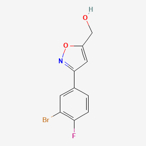 molecular formula C10H7BrFNO2 B7893462 [3-(3-Bromo-4-fluorophenyl)-1,2-oxazol-5-yl]methanol 