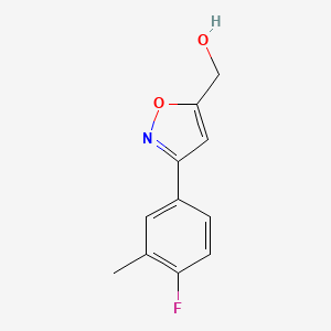 molecular formula C11H10FNO2 B7893467 [3-(4-Fluoro-3-methylphenyl)-1,2-oxazol-5-yl]methanol 