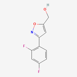 molecular formula C10H7F2NO2 B7893473 [3-(2,4-Difluorophenyl)-1,2-oxazol-5-yl]methanol 