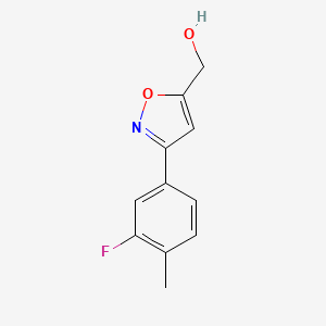 molecular formula C11H10FNO2 B7893494 [3-(3-Fluoro-4-methylphenyl)-1,2-oxazol-5-yl]methanol 
