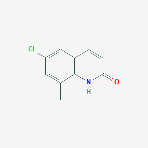 molecular formula C10H8ClNO B7893517 6-Chloro-8-methylquinolin-2(1H)-one 