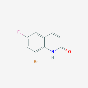 molecular formula C9H5BrFNO B7893519 8-Bromo-6-fluoroquinolin-2(1H)-one 
