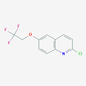 molecular formula C11H7ClF3NO B7893531 2-Chloro-6-(2,2,2-trifluoroethoxy)quinoline 
