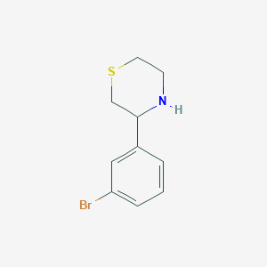 molecular formula C10H12BrNS B7893544 3-(3-Bromophenyl)thiomorpholine 