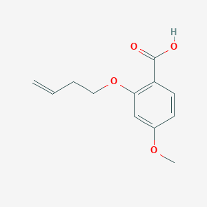 molecular formula C12H14O4 B7893558 2-(But-3-en-1-yloxy)-4-methoxybenzoic acid 