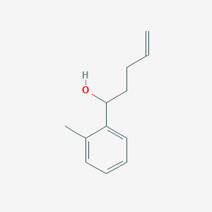 molecular formula C12H16O B7893571 1-(O-tolyl)pent-4-en-1-ol 