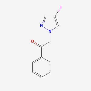 molecular formula C11H9IN2O B7893611 2-(4-Iodo-1H-pyrazol-1-yl)-1-phenylethan-1-one 