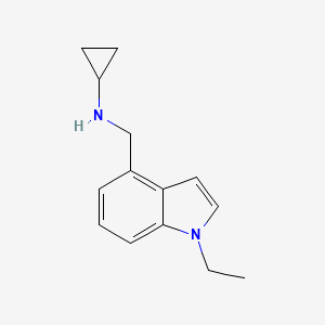 molecular formula C14H18N2 B7893657 Cyclopropyl-(1-ethyl-1H-indol-4-ylmethyl)-amine 