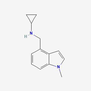 molecular formula C13H16N2 B7893659 N-[(1-methyl-1H-indol-4-yl)methyl]cyclopropanamine 
