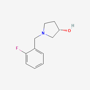 molecular formula C11H14FNO B7893736 (S)-1-(2-Fluoro-benzyl)-pyrrolidin-3-ol 