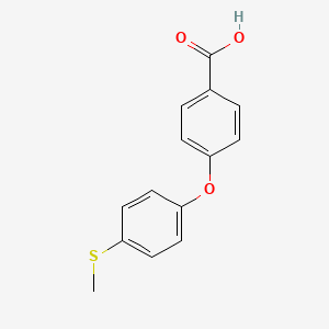 molecular formula C14H12O3S B7893759 4-[4-(Methylsulfanyl)phenoxy]benzoic acid 