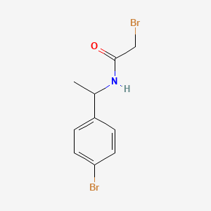molecular formula C10H11Br2NO B7893761 2-bromo-N-[1-(4-bromophenyl)ethyl]acetamide 