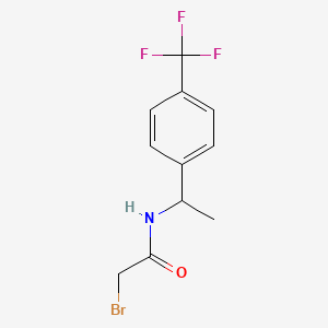 molecular formula C11H11BrF3NO B7893768 2-Bromo-N-(1-(4-(trifluoromethyl)phenyl)ethyl)acetamide 
