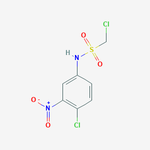 molecular formula C7H6Cl2N2O4S B7893783 1-chloro-N-(4-chloro-3-nitrophenyl)methanesulfonamide 