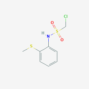 molecular formula C8H10ClNO2S2 B7893787 C-Chloro-N-(2-methylsulfanyl-phenyl)-methanesulfonamide 