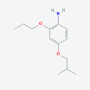 molecular formula C13H21NO2 B7893808 4-Isobutoxy-2-propoxyaniline 