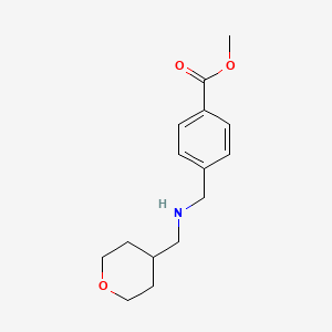 molecular formula C15H21NO3 B7893849 Methyl 4-((((tetrahydro-2H-pyran-4-yl)methyl)amino)methyl)benzoate 