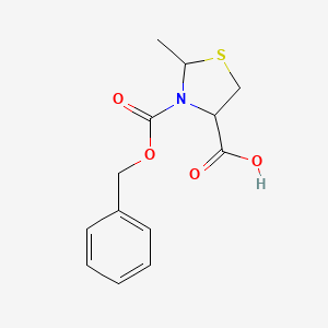 molecular formula C13H15NO4S B7893923 3-((Benzyloxy)carbonyl)-2-methylthiazolidine-4-carboxylic acid 