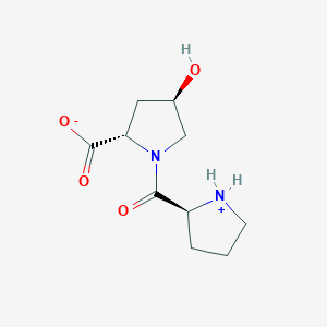 molecular formula C10H16N2O4 B7893965 (2S,4R)-4-hydroxy-1-[(2S)-pyrrolidin-1-ium-2-carbonyl]pyrrolidine-2-carboxylate 