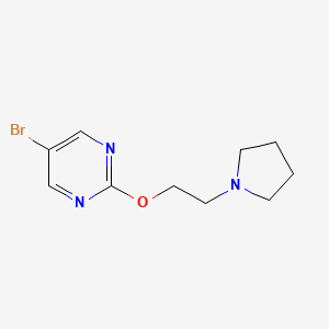molecular formula C10H14BrN3O B7893975 5-Bromo-2-(2-pyrrolidin-1-yl-ethoxy)-pyrimidine 