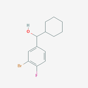 molecular formula C13H16BrFO B7893992 Cyclohexyl (3-bromo-4-fluorophenyl)methanol 