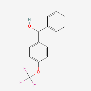 molecular formula C14H11F3O2 B7893993 4-(Trifluoromethoxy)benzhydrol 