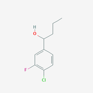 molecular formula C10H12ClFO B7894016 1-(4-Chloro-3-fluorophenyl)-1-butanol 