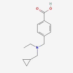 molecular formula C14H19NO2 B7894025 4-{[(Cyclopropylmethyl)(ethyl)amino]methyl}benzoic acid 