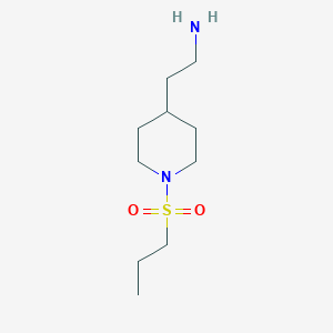 molecular formula C10H22N2O2S B7894083 2-[1-(Propane-1-sulfonyl)piperidin-4-yl]ethan-1-amine 