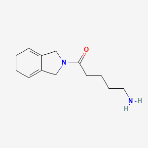 molecular formula C13H18N2O B7894089 5-Amino-1-(2,3-dihydro-1H-isoindol-2-yl)pentan-1-one 