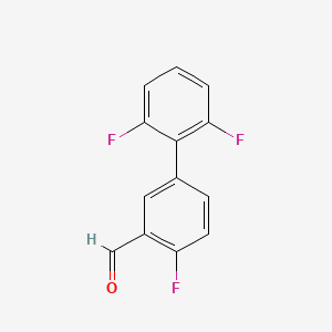 molecular formula C13H7F3O B7894098 2',4,6'-Trifluorobiphenyl-3-carbaldehyde 