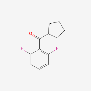 molecular formula C12H12F2O B7894107 2,6-Difluorophenyl cyclopentyl ketone 