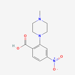 molecular formula C12H15N3O4 B7894118 2-(4-Methylpiperazin-1-yl)-4-nitrobenzoic acid 