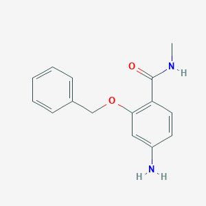 molecular formula C15H16N2O2 B7894125 4-Amino-2-(benzyloxy)-N-methylbenzamide 