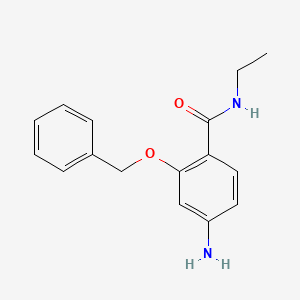 molecular formula C16H18N2O2 B7894128 4-Amino-2-(benzyloxy)-N-ethylbenzamide 