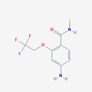 molecular formula C10H11F3N2O2 B7894137 4-amino-N-methyl-2-(2,2,2-trifluoroethoxy)benzamide 