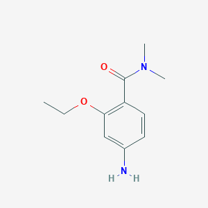 molecular formula C11H16N2O2 B7894146 4-amino-2-ethoxy-N,N-dimethylbenzamide 