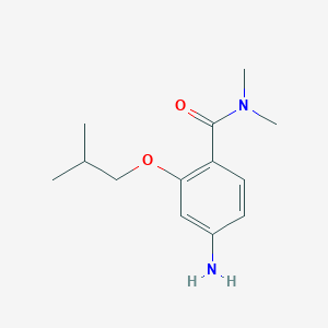 molecular formula C13H20N2O2 B7894153 4-amino-N,N-dimethyl-2-(2-methylpropoxy)benzamide 