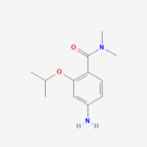 molecular formula C12H18N2O2 B7894154 4-Amino-2-isopropoxy-N,N-dimethylbenzamide 