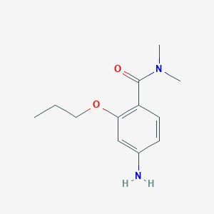 molecular formula C12H18N2O2 B7894162 4-amino-N,N-dimethyl-2-propoxybenzamide 