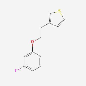 molecular formula C12H11IOS B7894167 3-(2-(3-Iodophenoxy)ethyl)thiophene 