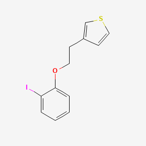 molecular formula C12H11IOS B7894168 3-(2-(2-Iodophenoxy)ethyl)thiophene 